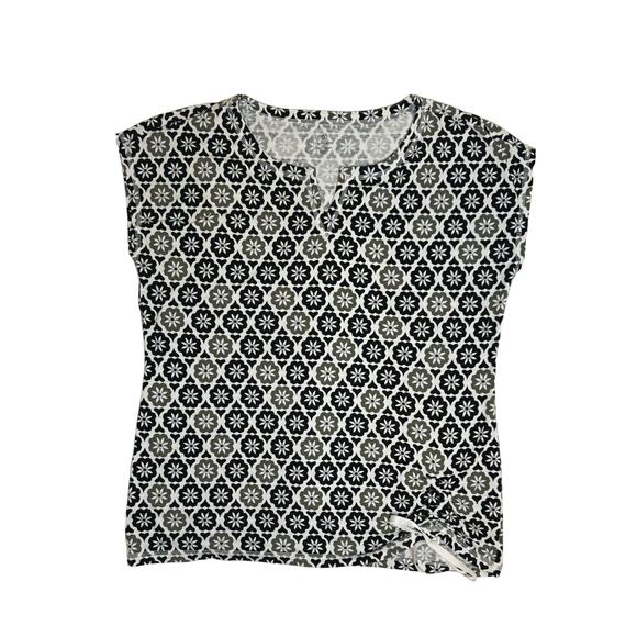 Set of 2 -T by Talbots MP t shirts, one V neck 2nd rounded. Multi colors - Picture 3 of 5